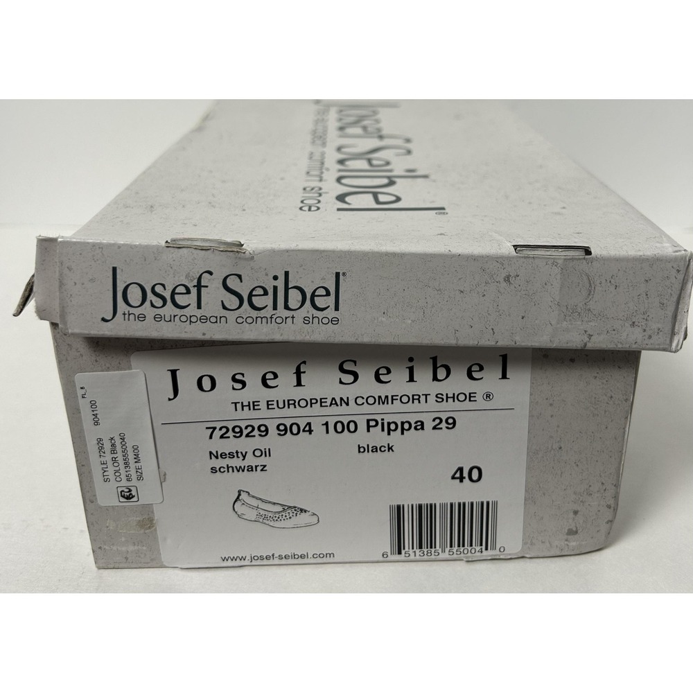 Josef Seibel Ballet Flat Womens Size 9 Pippa 29 Shoes US 40 EU Black Perforated - Picture 10 of 10
